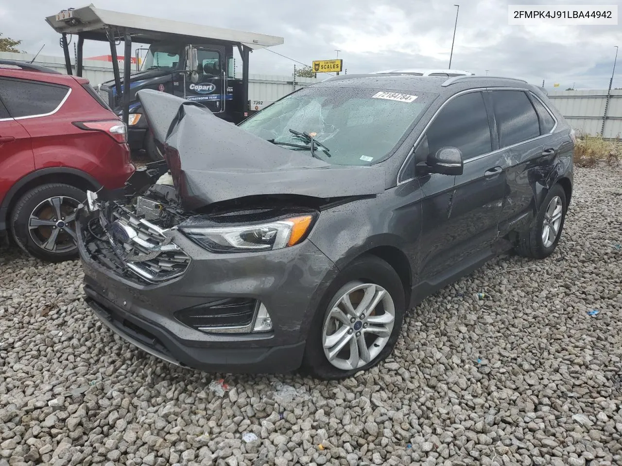 2020 Ford Edge Sel VIN: 2FMPK4J91LBA44942 Lot: 72184784