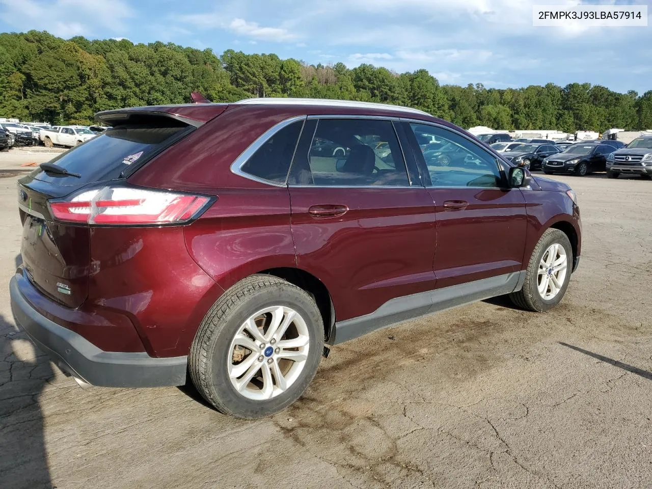 2020 Ford Edge Sel VIN: 2FMPK3J93LBA57914 Lot: 72285264