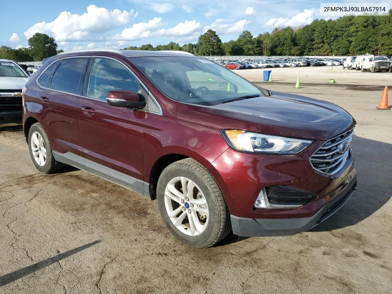 2020 Ford Edge Sel VIN: 2FMPK3J93LBA57914 Lot: 72285264