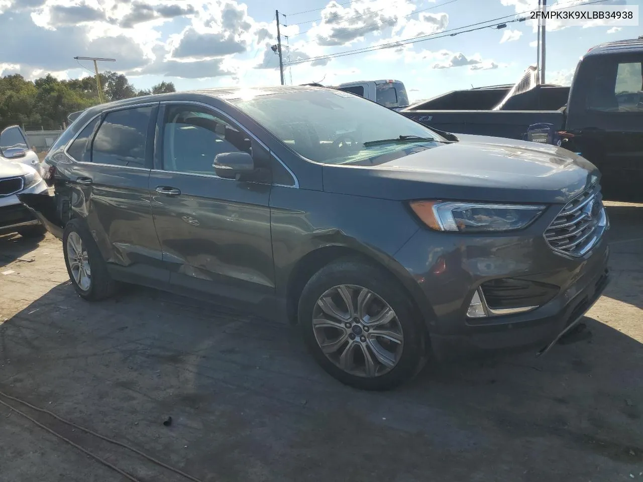 2020 Ford Edge Titanium VIN: 2FMPK3K9XLBB34938 Lot: 72354244