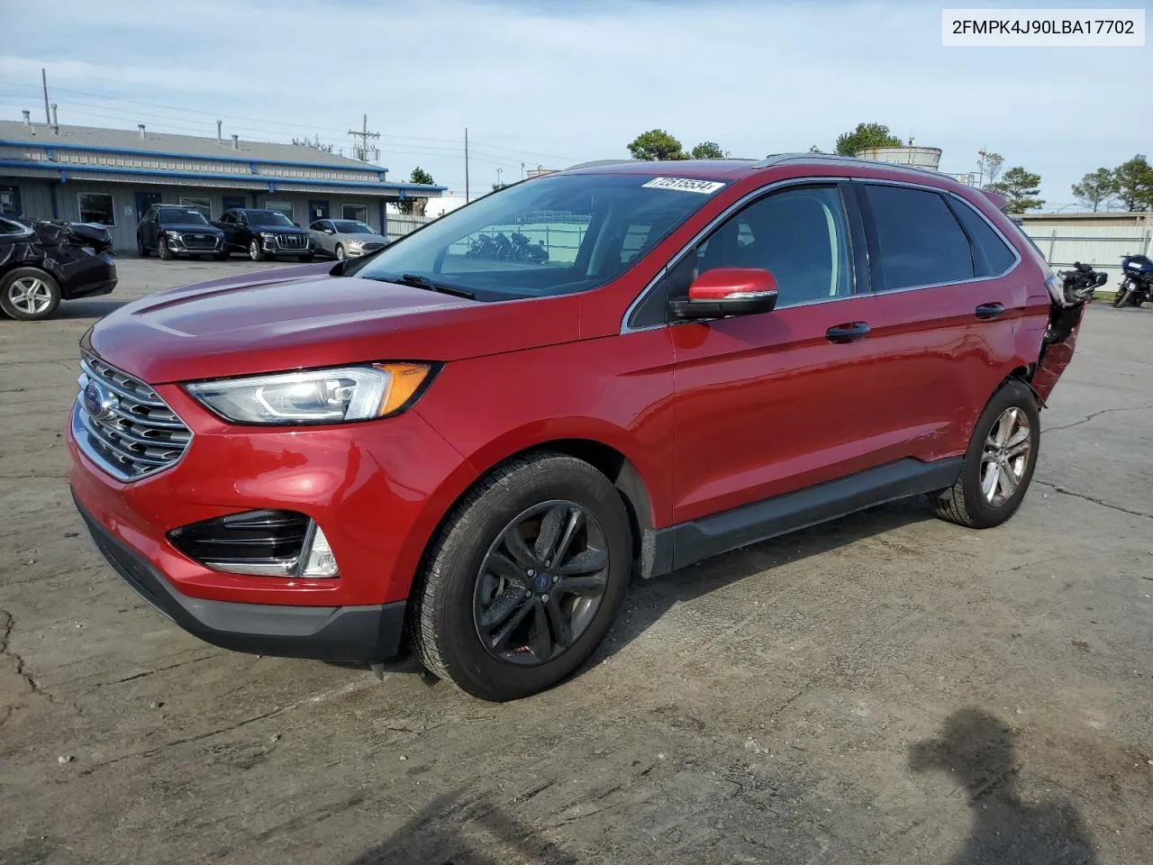 2020 Ford Edge Sel VIN: 2FMPK4J90LBA17702 Lot: 72515534