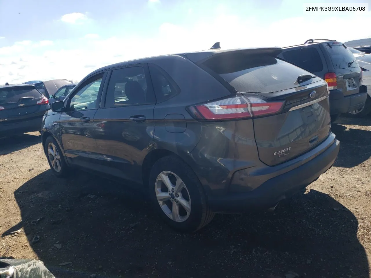 2020 Ford Edge Se VIN: 2FMPK3G9XLBA06708 Lot: 72900904