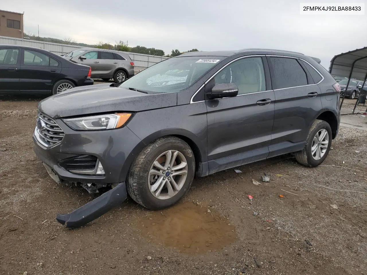 2020 Ford Edge Sel VIN: 2FMPK4J92LBA88433 Lot: 72966434