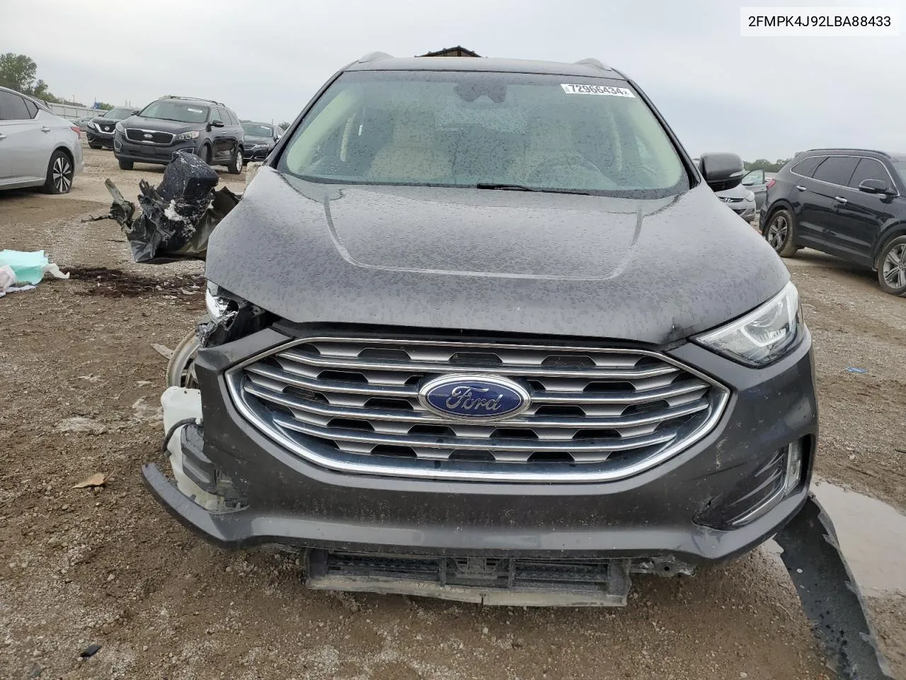 2020 Ford Edge Sel VIN: 2FMPK4J92LBA88433 Lot: 72966434