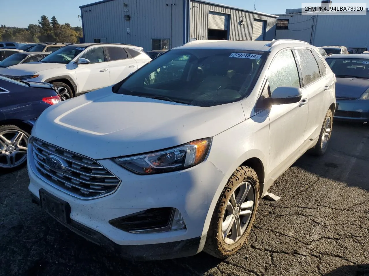 2020 Ford Edge Sel VIN: 2FMPK4J94LBA73920 Lot: 72974514