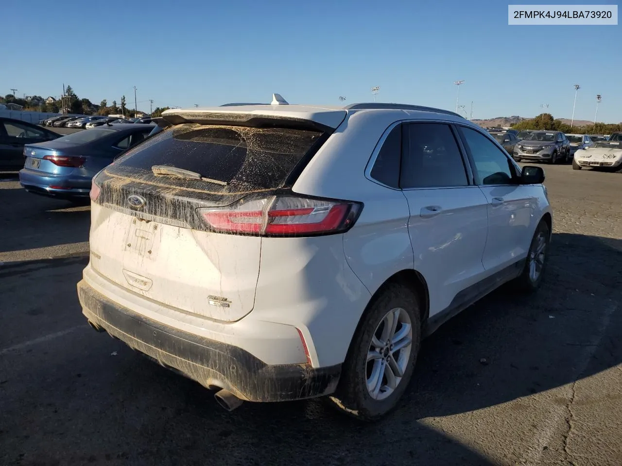 2020 Ford Edge Sel VIN: 2FMPK4J94LBA73920 Lot: 72974514