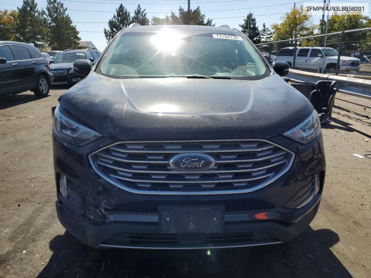 2020 Ford Edge Sel VIN: 2FMPK4J93LBB58201 Lot: 73134734