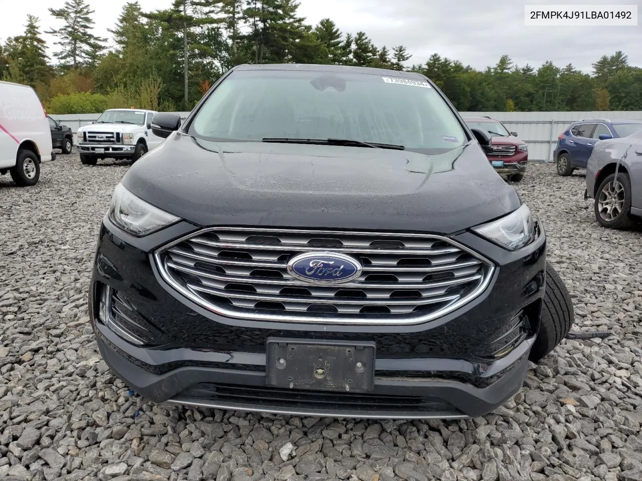 2020 Ford Edge Sel VIN: 2FMPK4J91LBA01492 Lot: 73984934