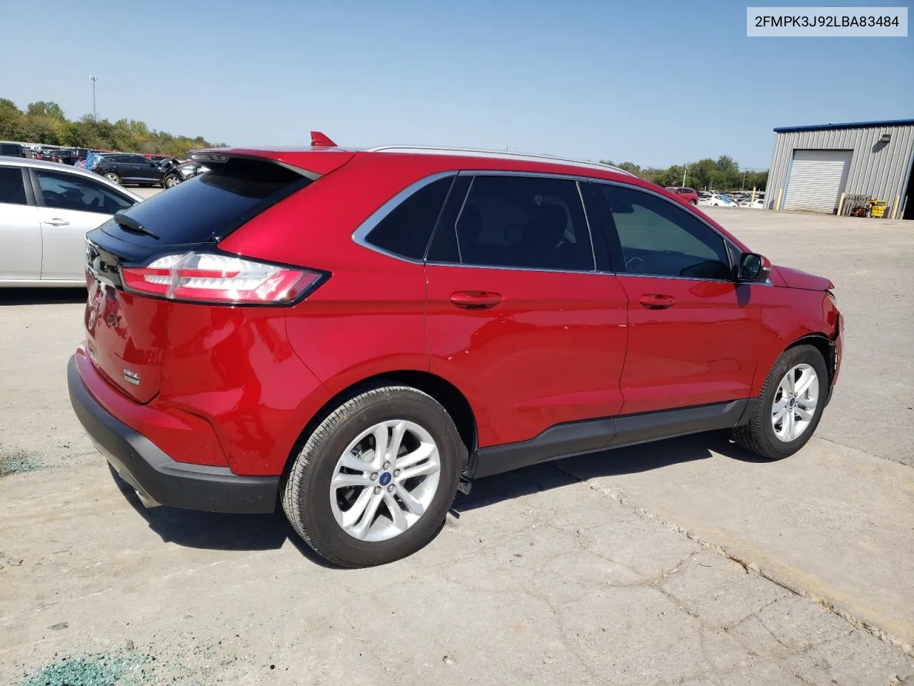 2020 Ford Edge Sel VIN: 2FMPK3J92LBA83484 Lot: 74048854