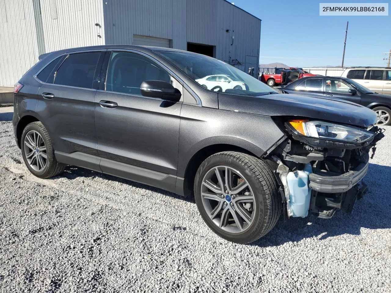 2020 Ford Edge Titanium VIN: 2FMPK4K99LBB62168 Lot: 74123624