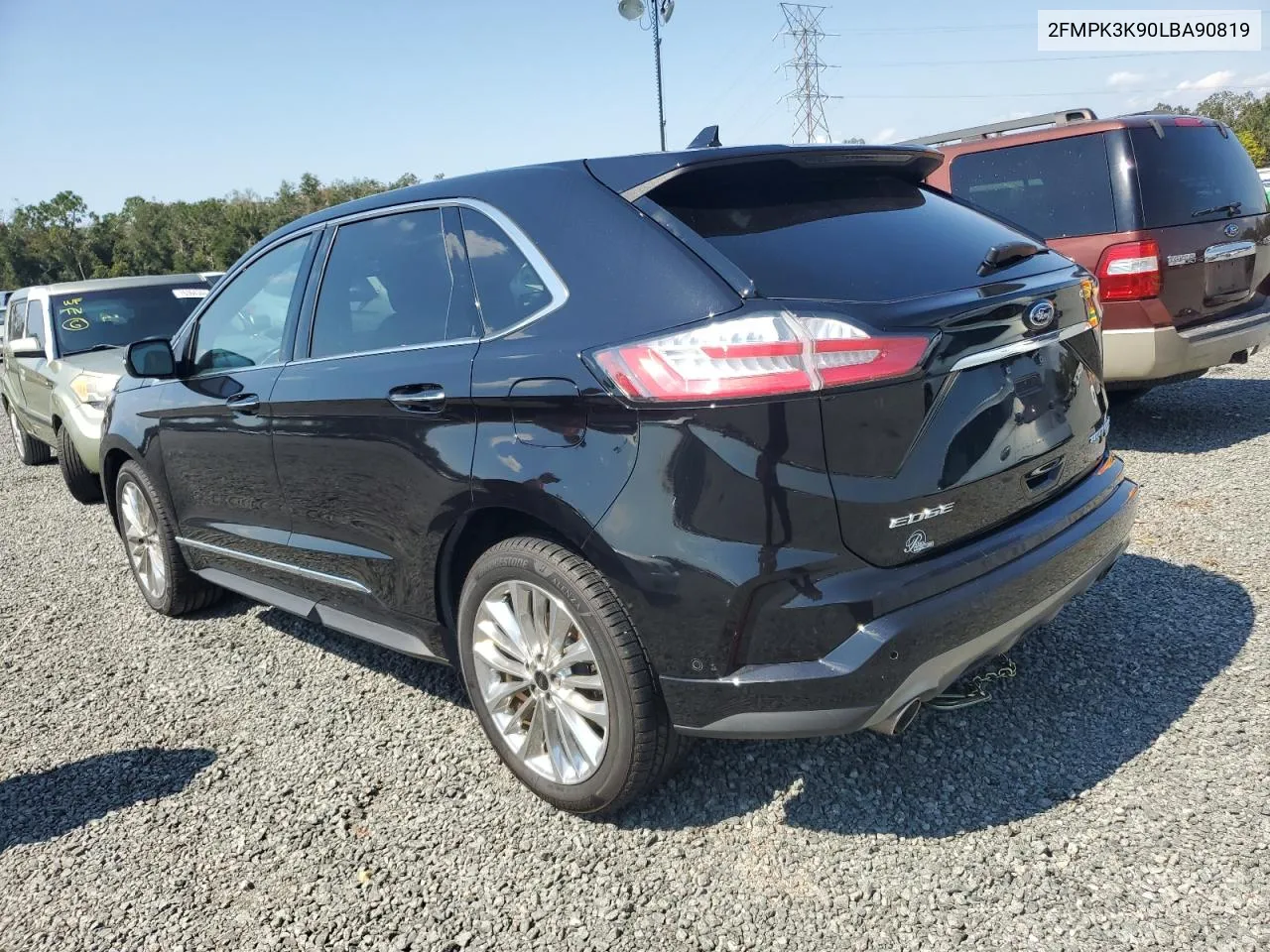 2020 Ford Edge Titanium VIN: 2FMPK3K90LBA90819 Lot: 74128234