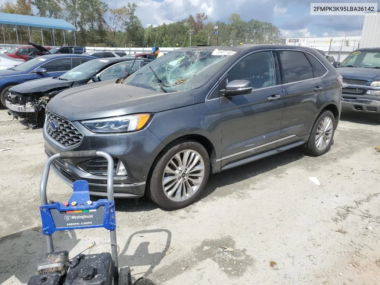 2020 Ford Edge Titanium VIN: 2FMPK3K95LBA36142 Lot: 74487164