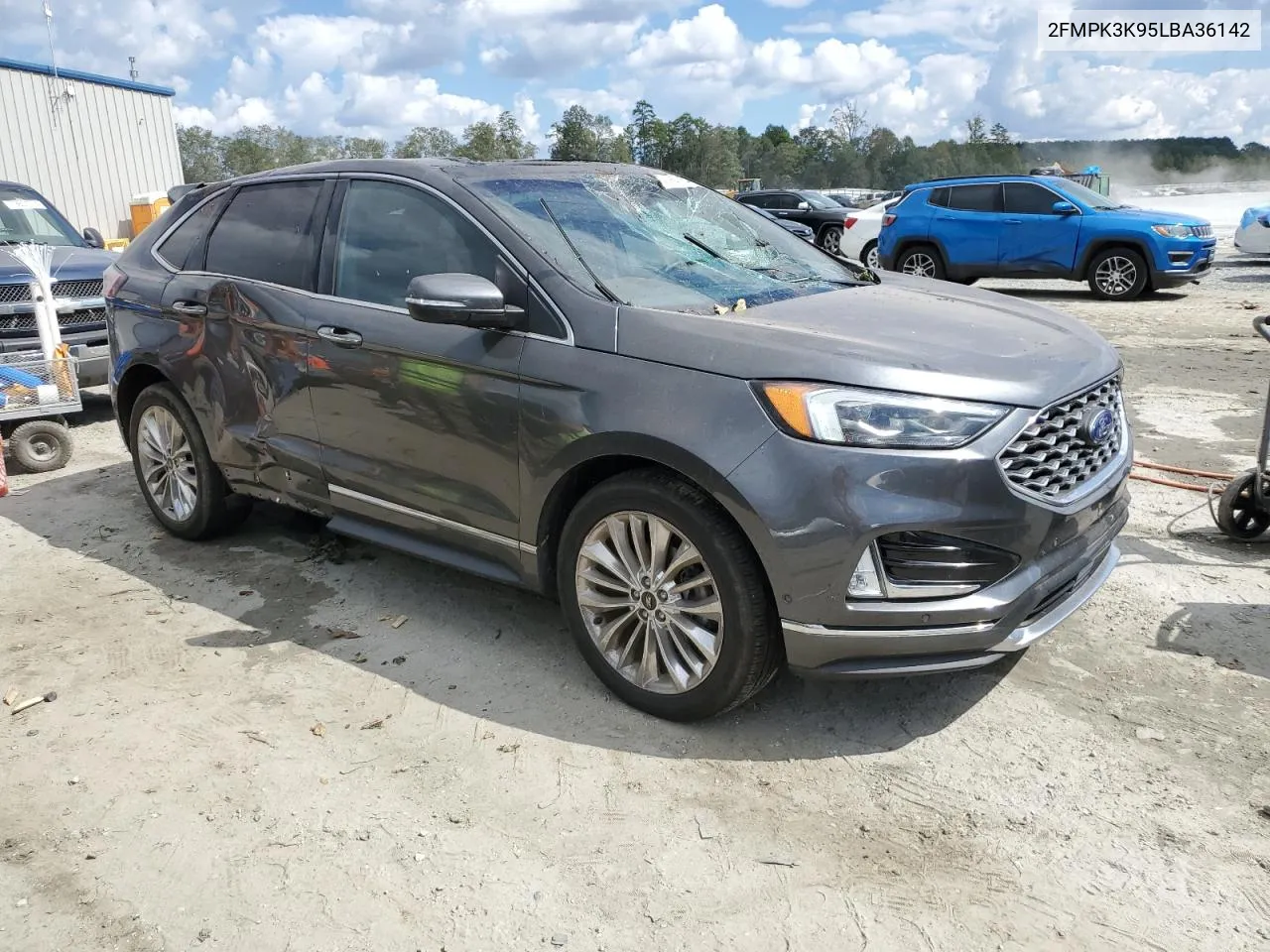 2020 Ford Edge Titanium VIN: 2FMPK3K95LBA36142 Lot: 74487164