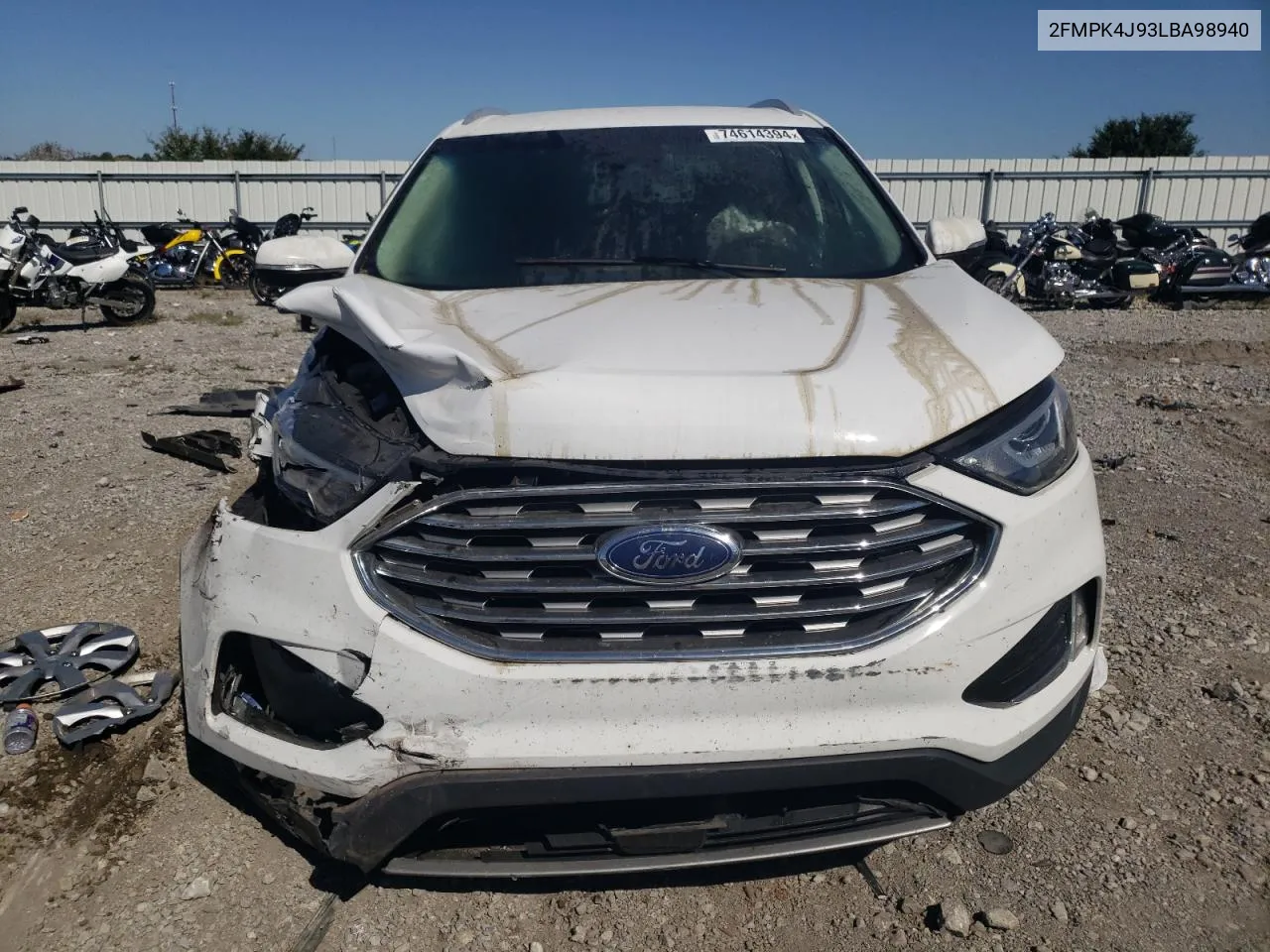 2020 Ford Edge Sel VIN: 2FMPK4J93LBA98940 Lot: 74614394