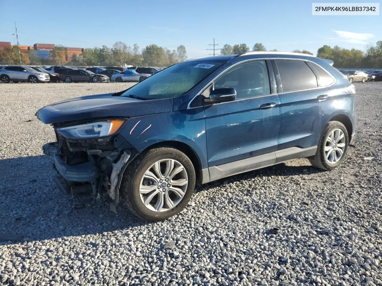 2020 Ford Edge Titanium VIN: 2FMPK4K96LBB37342 Lot: 74886014