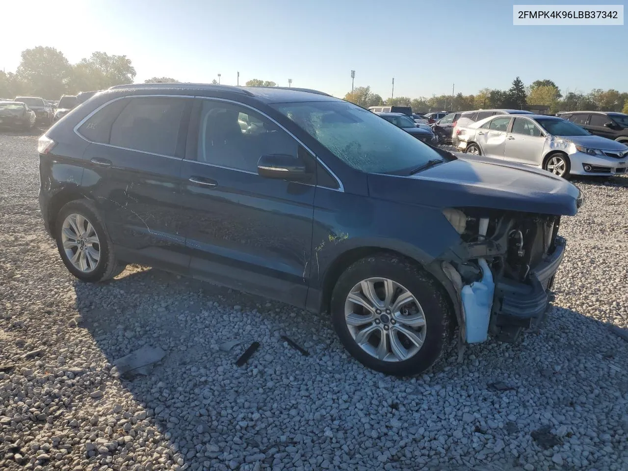 2020 Ford Edge Titanium VIN: 2FMPK4K96LBB37342 Lot: 74886014