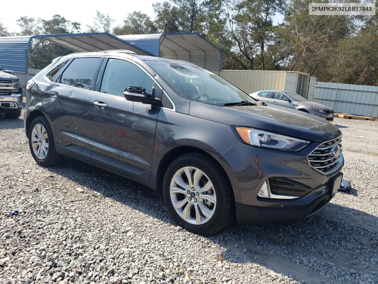 2020 Ford Edge Titanium VIN: 2FMPK3K92LBB17843 Lot: 74925224