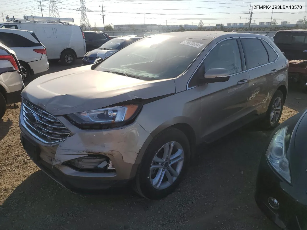 2020 Ford Edge Sel VIN: 2FMPK4J93LBA40570 Lot: 75029504