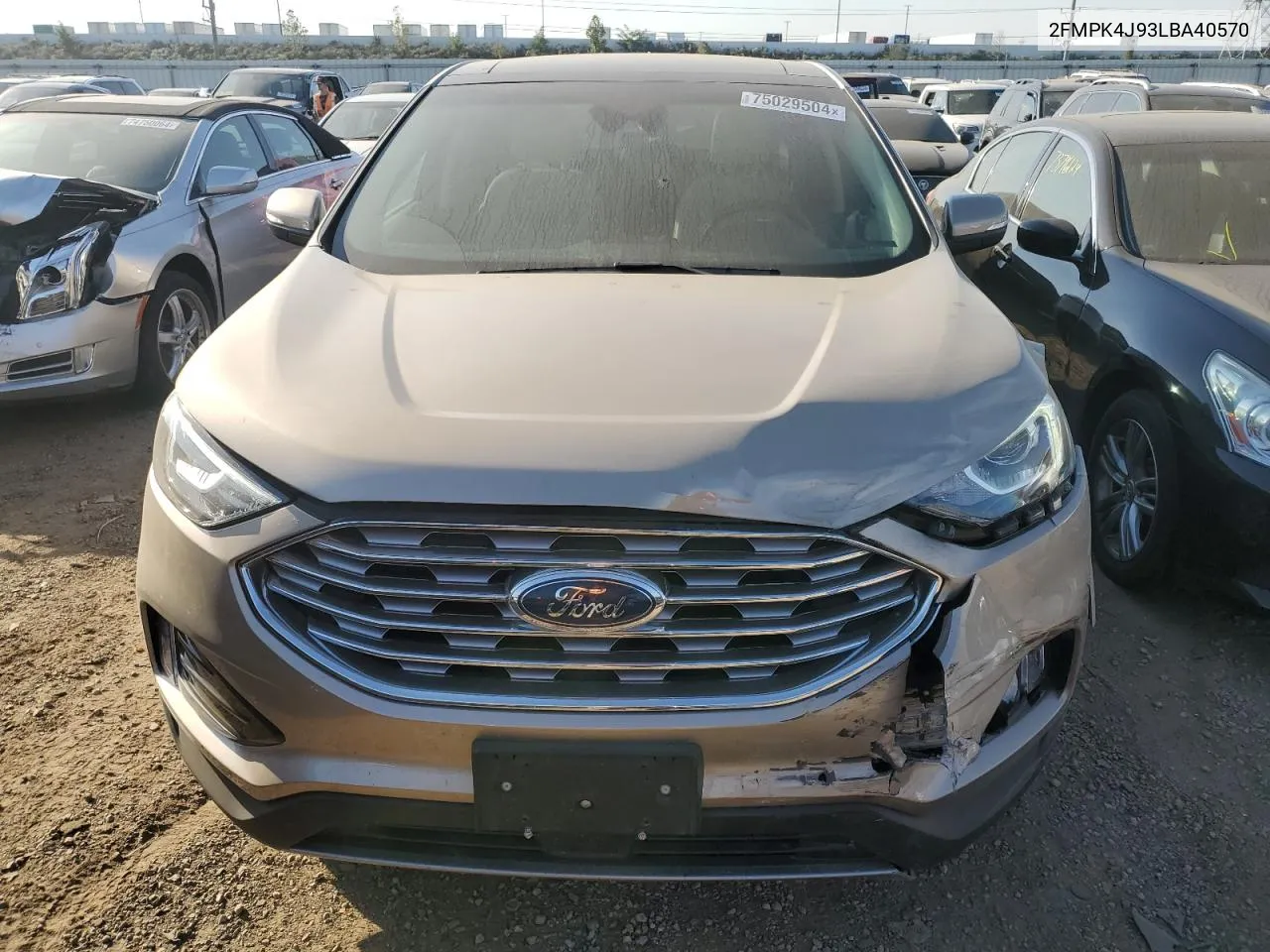 2020 Ford Edge Sel VIN: 2FMPK4J93LBA40570 Lot: 75029504