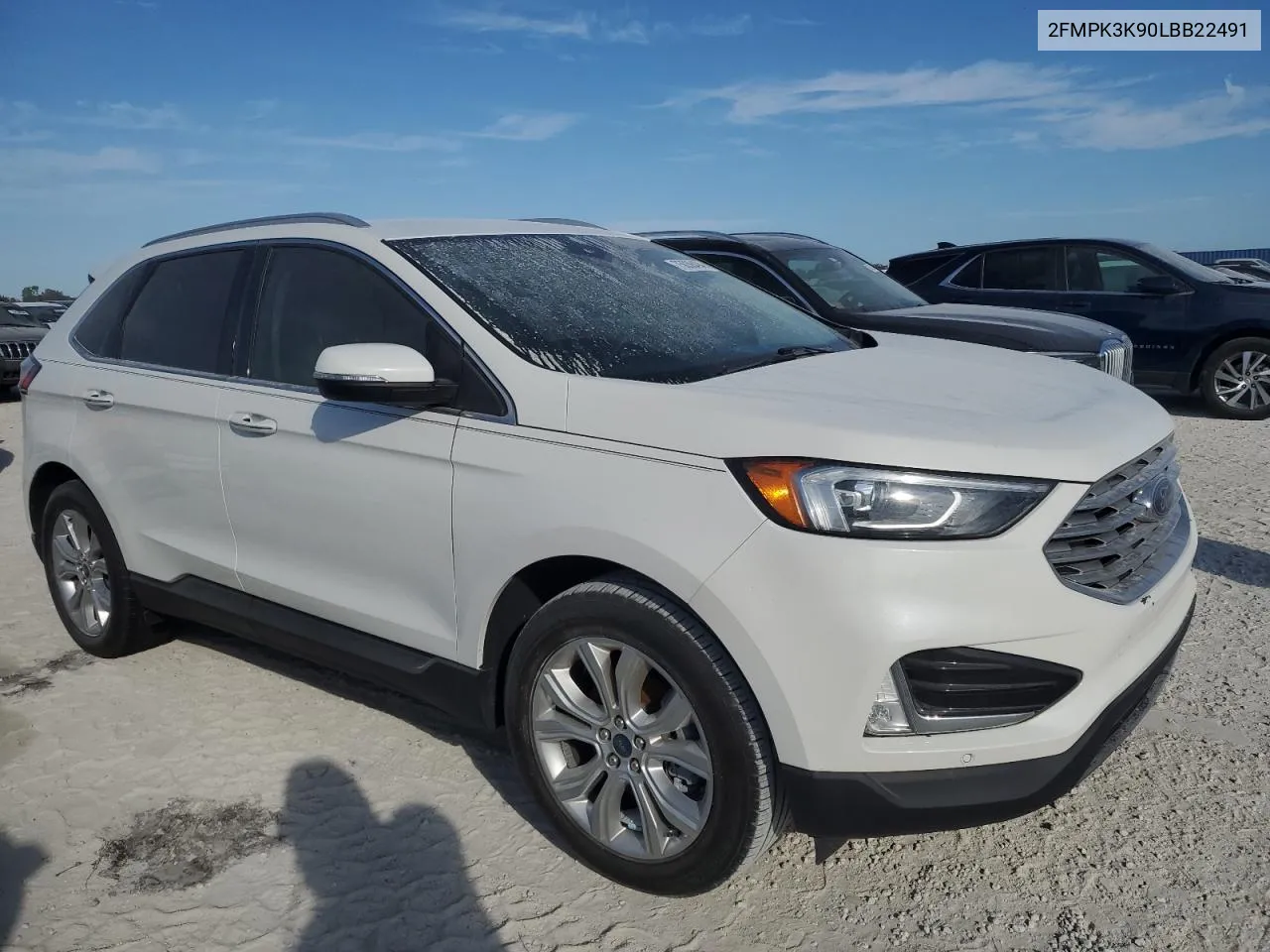 2020 Ford Edge Titanium VIN: 2FMPK3K90LBB22491 Lot: 75038494