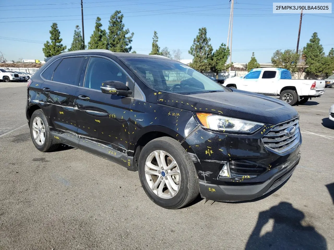 2020 Ford Edge Sel VIN: 2FMPK3J90LBA45025 Lot: 75057614