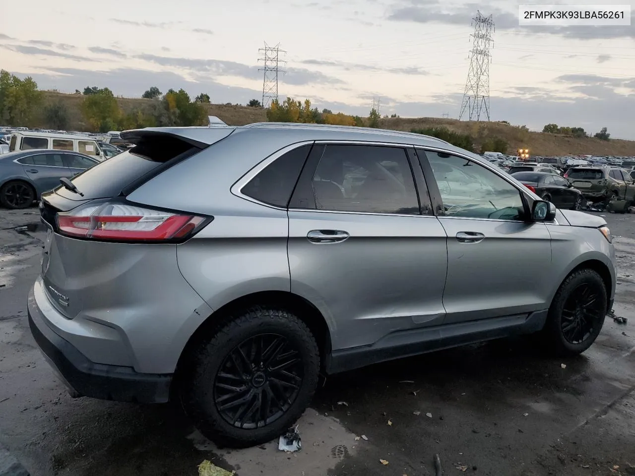 2020 Ford Edge Titanium VIN: 2FMPK3K93LBA56261 Lot: 75130184