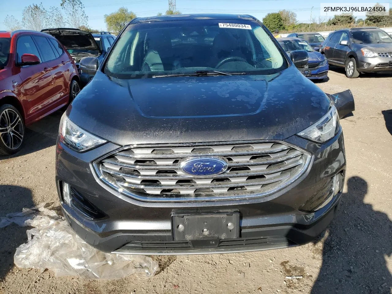 2020 Ford Edge Sel VIN: 2FMPK3J96LBA24504 Lot: 75480034