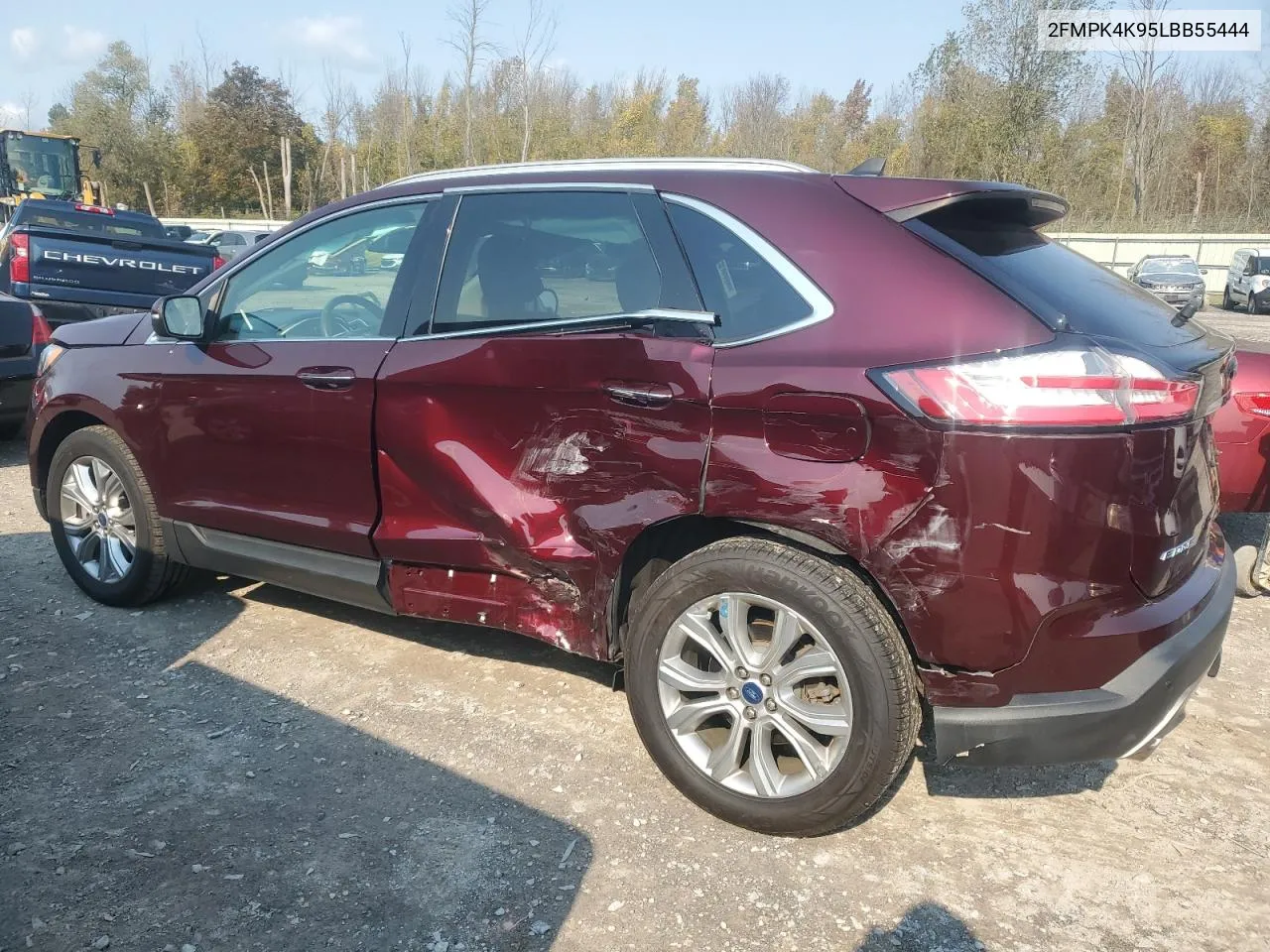 2020 Ford Edge Titanium VIN: 2FMPK4K95LBB55444 Lot: 75540924