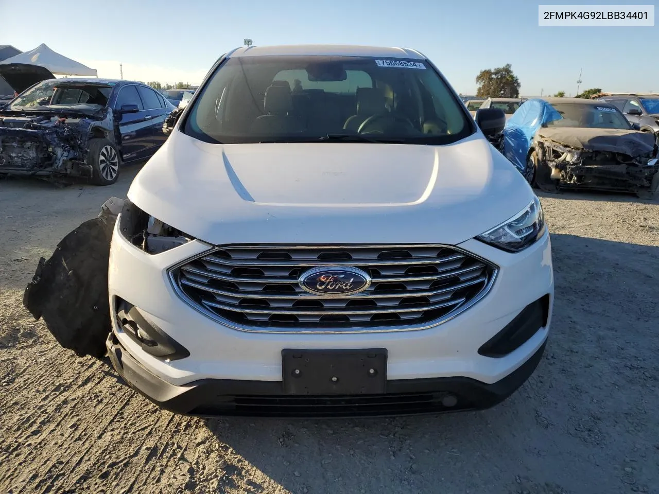 2020 Ford Edge Se VIN: 2FMPK4G92LBB34401 Lot: 75668534