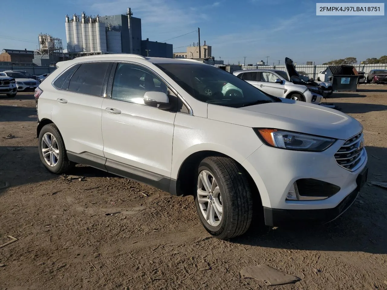 2020 Ford Edge Sel VIN: 2FMPK4J97LBA18751 Lot: 76387854