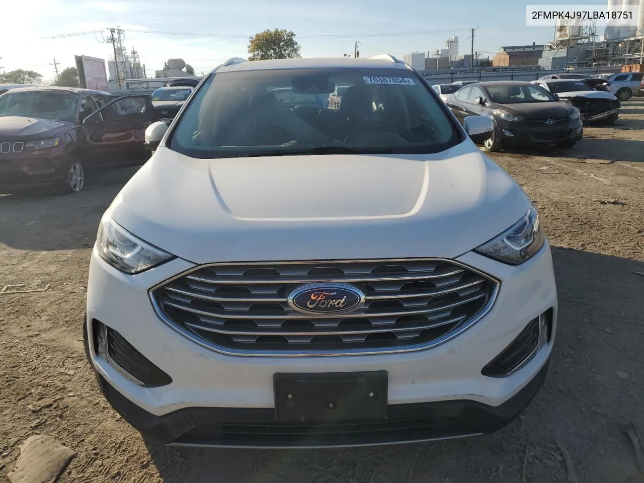 2020 Ford Edge Sel VIN: 2FMPK4J97LBA18751 Lot: 76387854