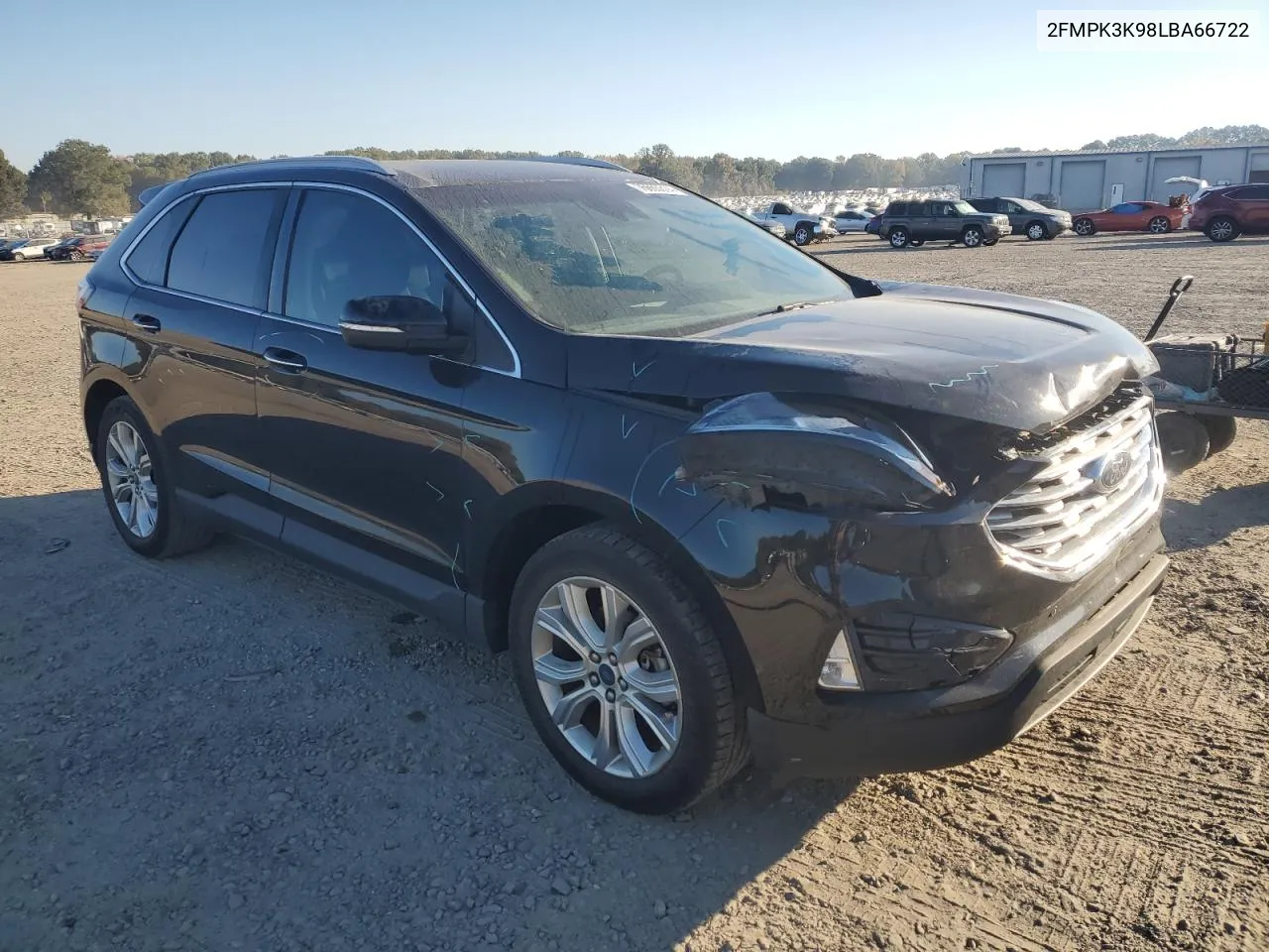 2020 Ford Edge Titanium VIN: 2FMPK3K98LBA66722 Lot: 76655314