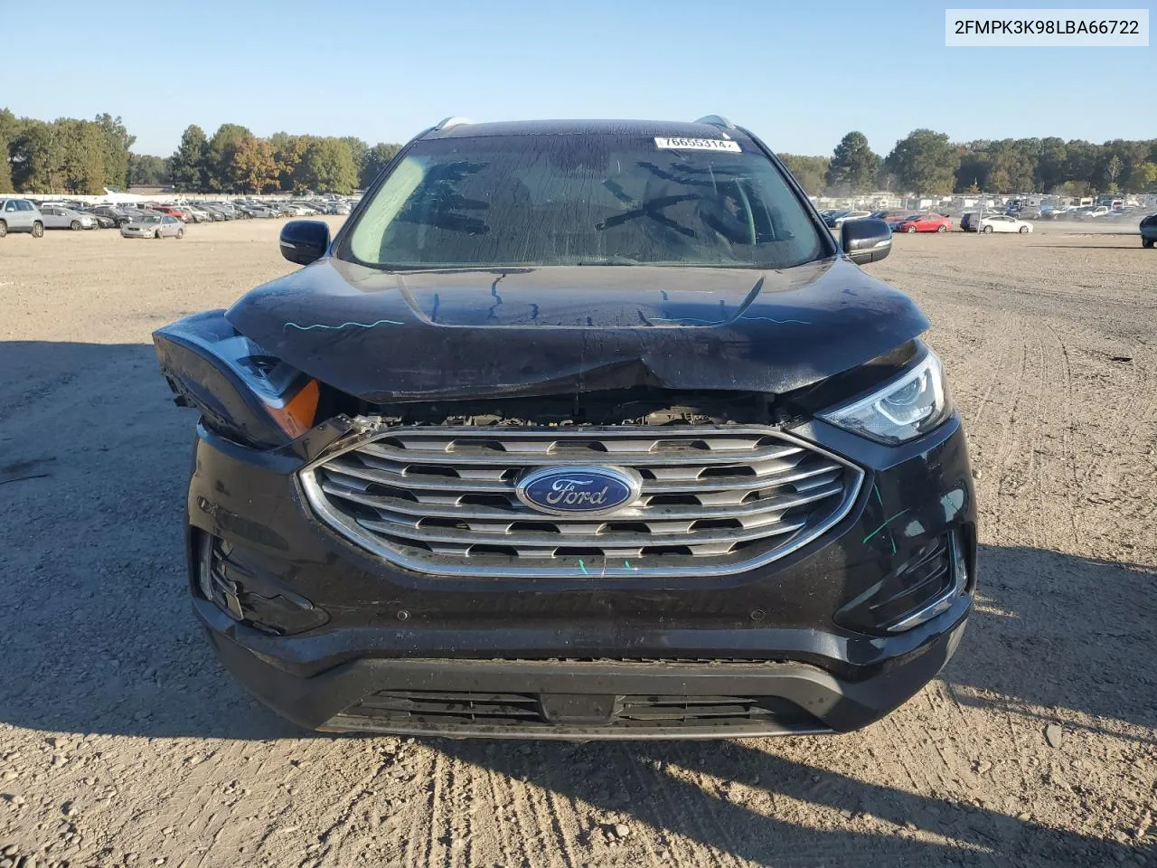 2020 Ford Edge Titanium VIN: 2FMPK3K98LBA66722 Lot: 76655314