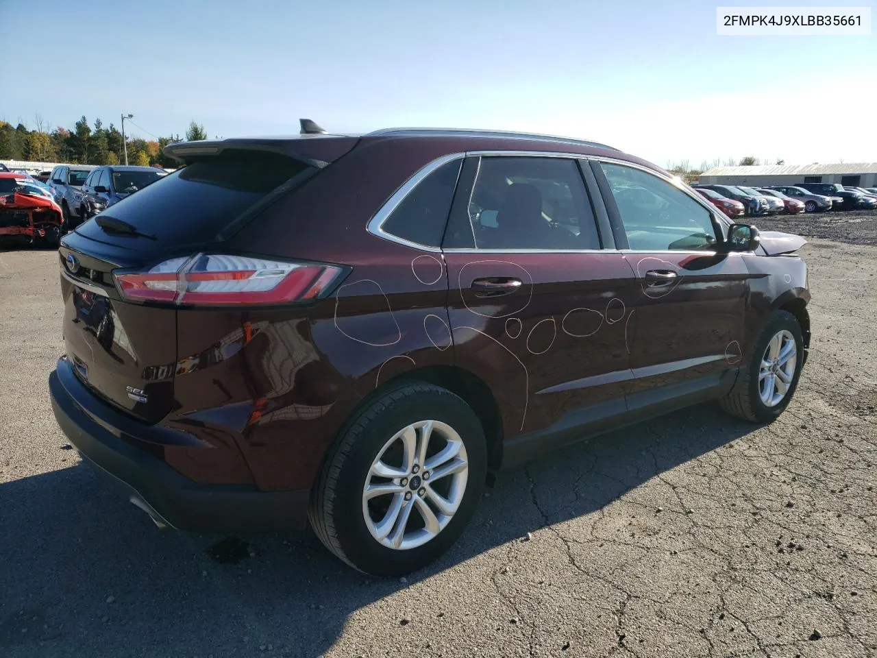 2020 Ford Edge Sel VIN: 2FMPK4J9XLBB35661 Lot: 76670744