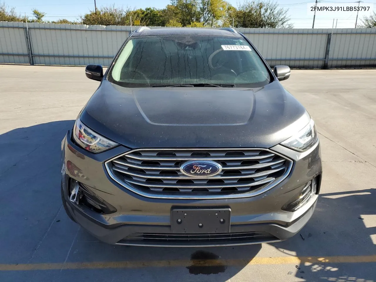 2020 Ford Edge Sel VIN: 2FMPK3J91LBB53797 Lot: 76773184