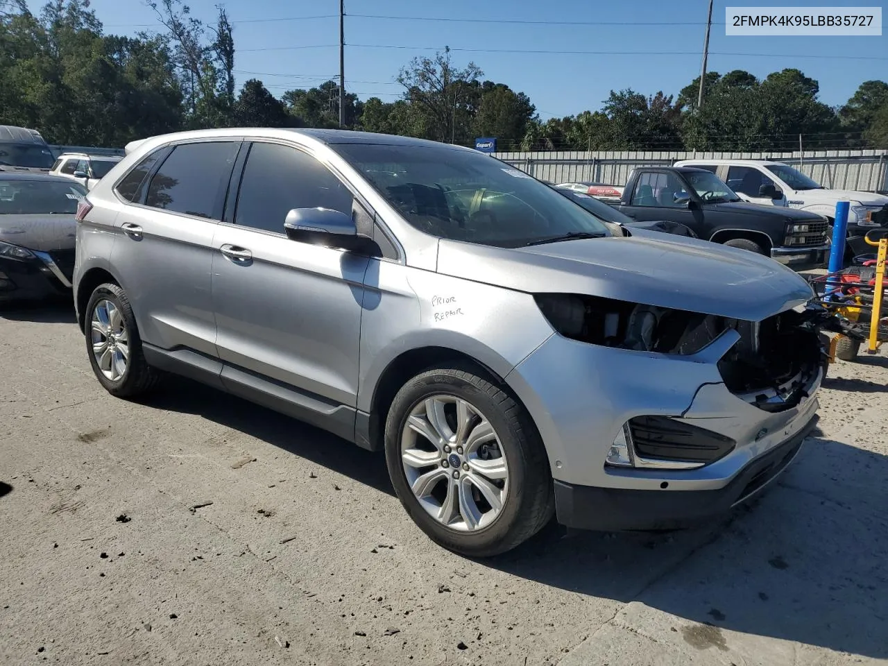 2020 Ford Edge Titanium VIN: 2FMPK4K95LBB35727 Lot: 77123484