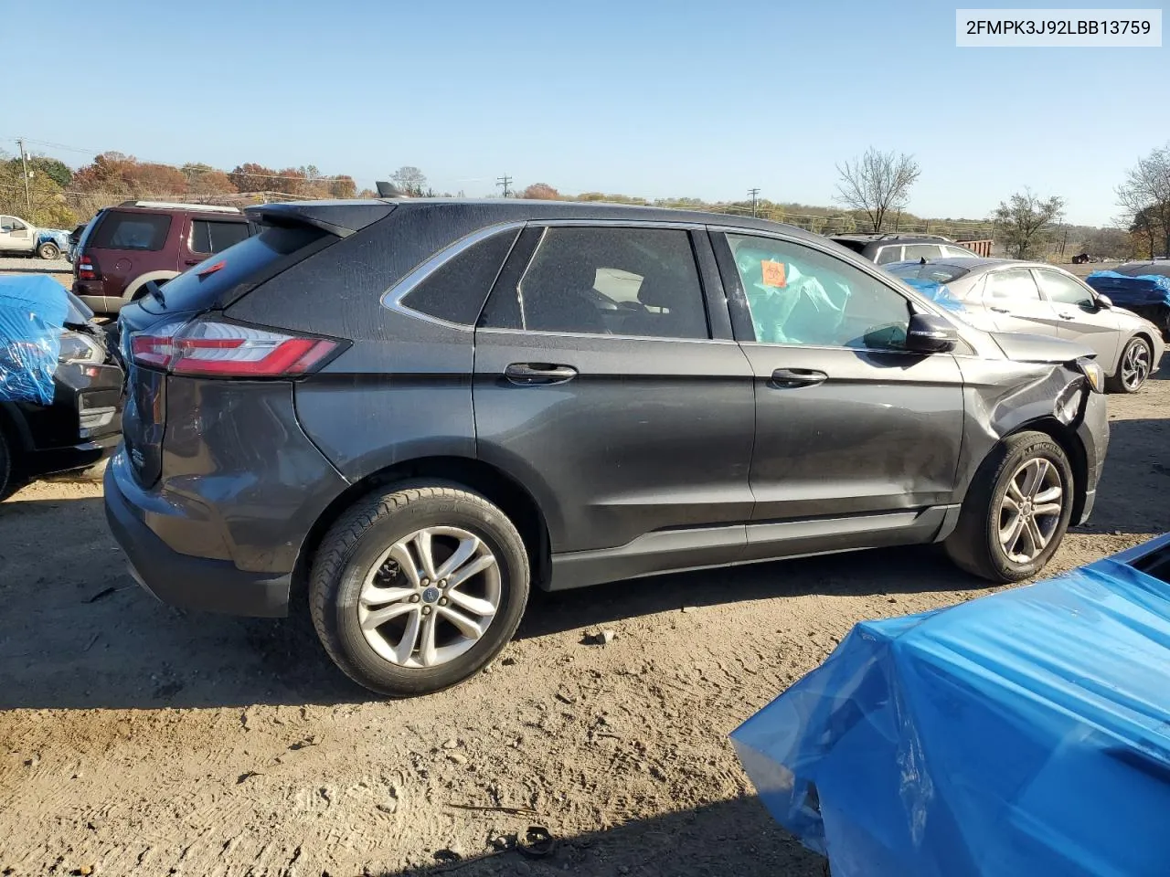 2020 Ford Edge Sel VIN: 2FMPK3J92LBB13759 Lot: 77282654