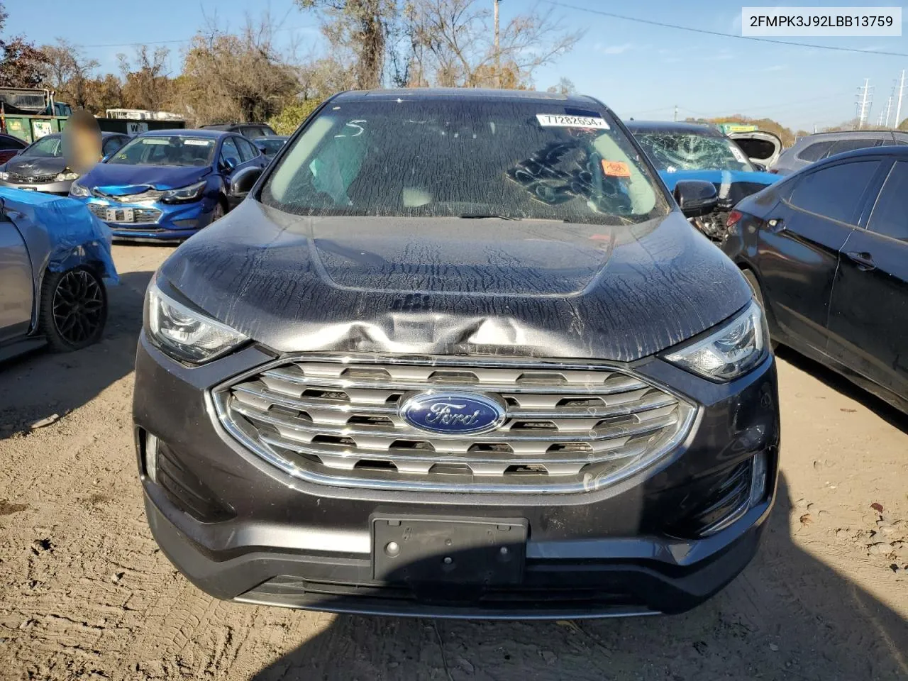 2020 Ford Edge Sel VIN: 2FMPK3J92LBB13759 Lot: 77282654