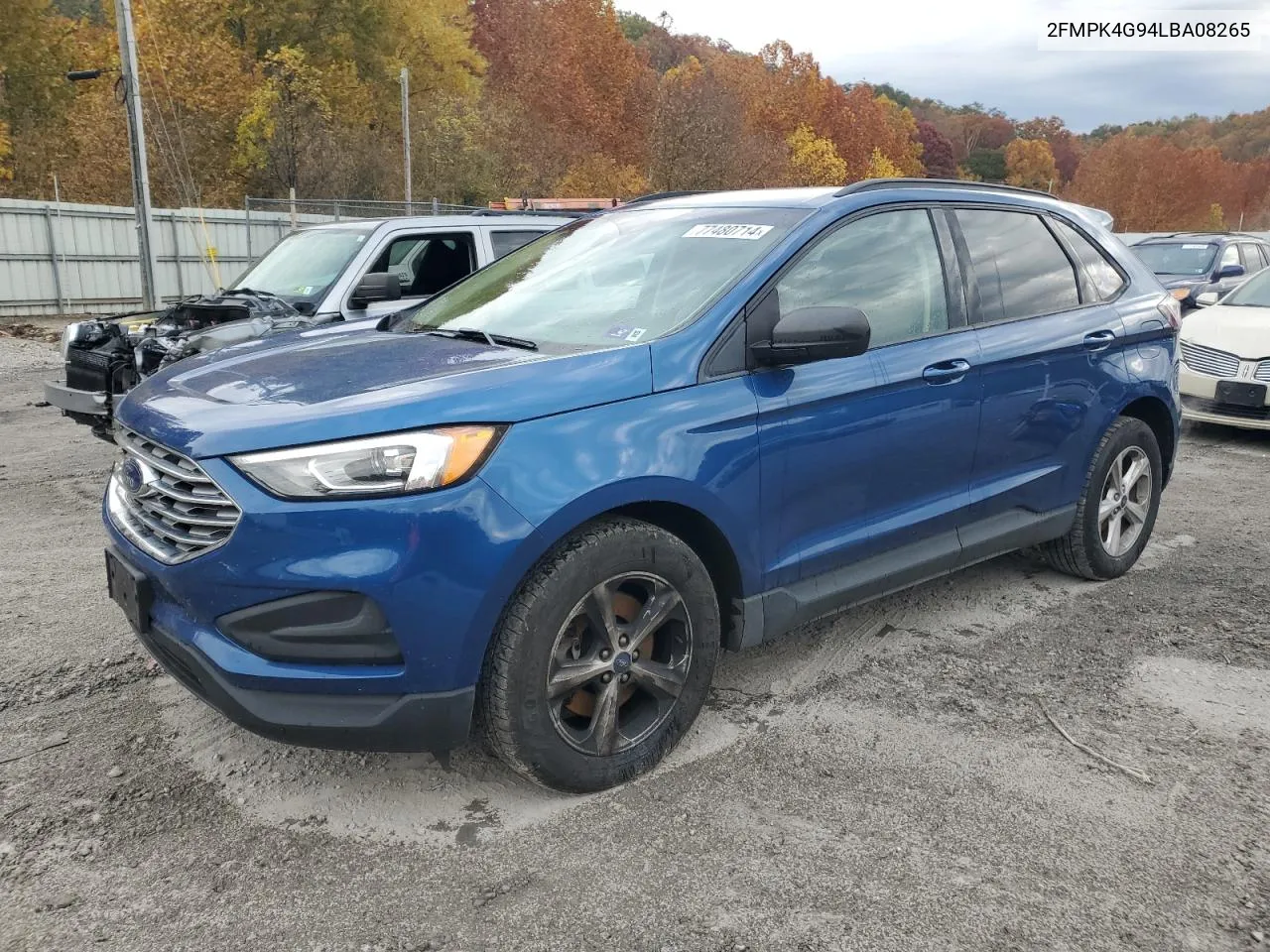 2020 Ford Edge Se VIN: 2FMPK4G94LBA08265 Lot: 77480714