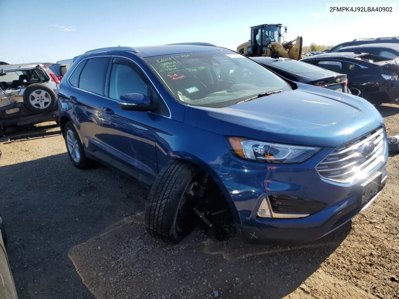 2020 Ford Edge Sel VIN: 2FMPK4J92LBA40902 Lot: 77531244