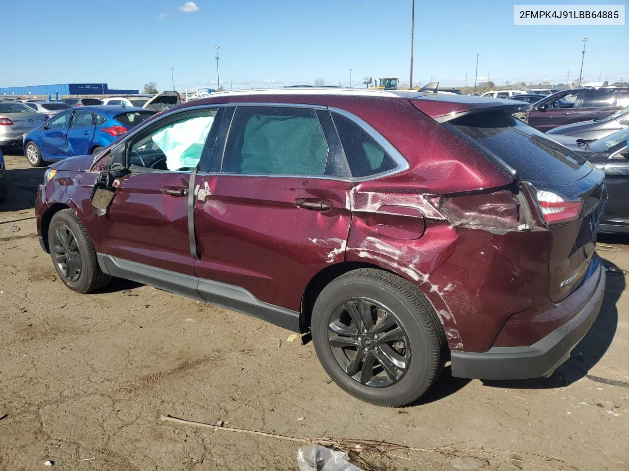 2020 Ford Edge Sel VIN: 2FMPK4J91LBB64885 Lot: 77644404