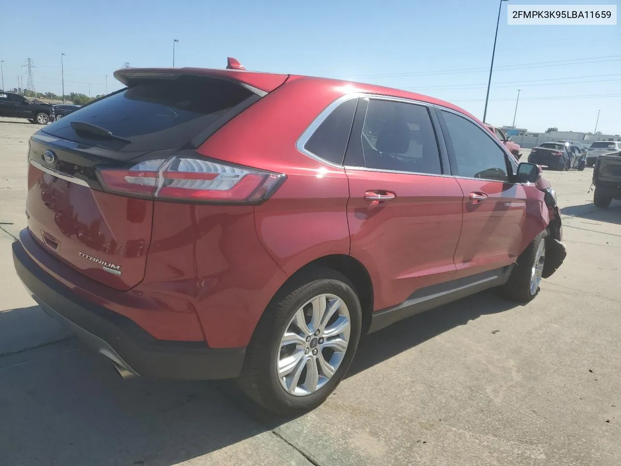 2020 Ford Edge Titanium VIN: 2FMPK3K95LBA11659 Lot: 77887034