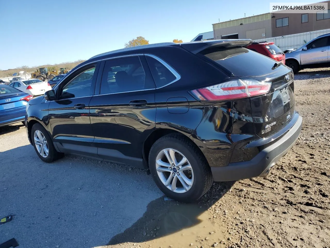 2020 Ford Edge Sel VIN: 2FMPK4J96LBA15386 Lot: 78267504