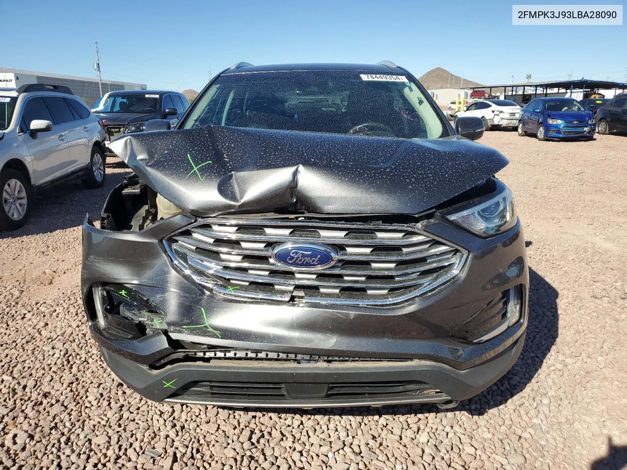 2020 Ford Edge Sel VIN: 2FMPK3J93LBA28090 Lot: 79496434