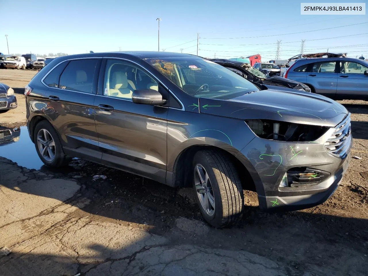 2020 Ford Edge Sel VIN: 2FMPK4J93LBA41413 Lot: 80123734