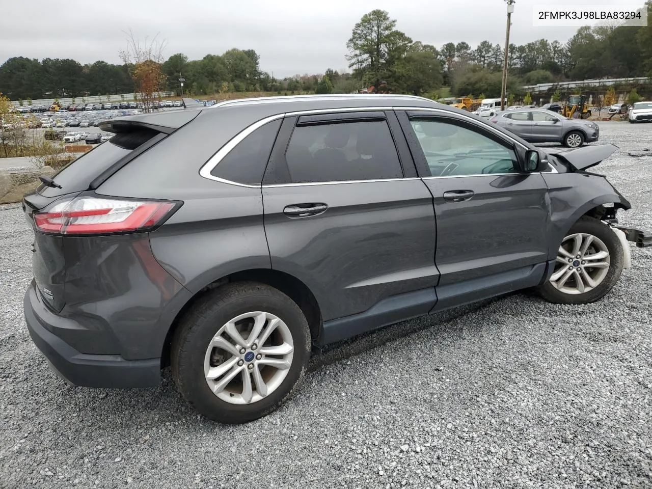 2020 Ford Edge Sel VIN: 2FMPK3J98LBA83294 Lot: 80629104