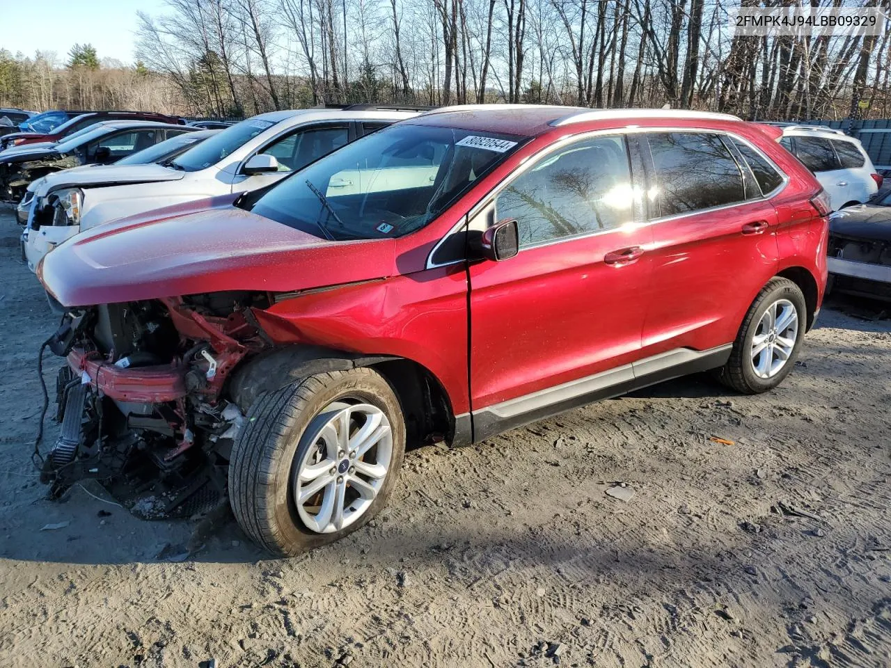 2020 Ford Edge Sel VIN: 2FMPK4J94LBB09329 Lot: 80820544