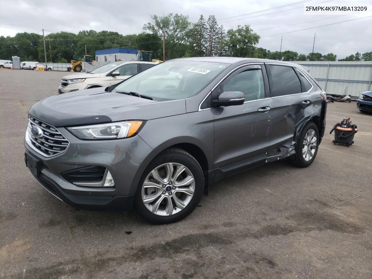 2021 Ford Edge Titanium VIN: 2FMPK4K97MBA13209 Lot: 60311634