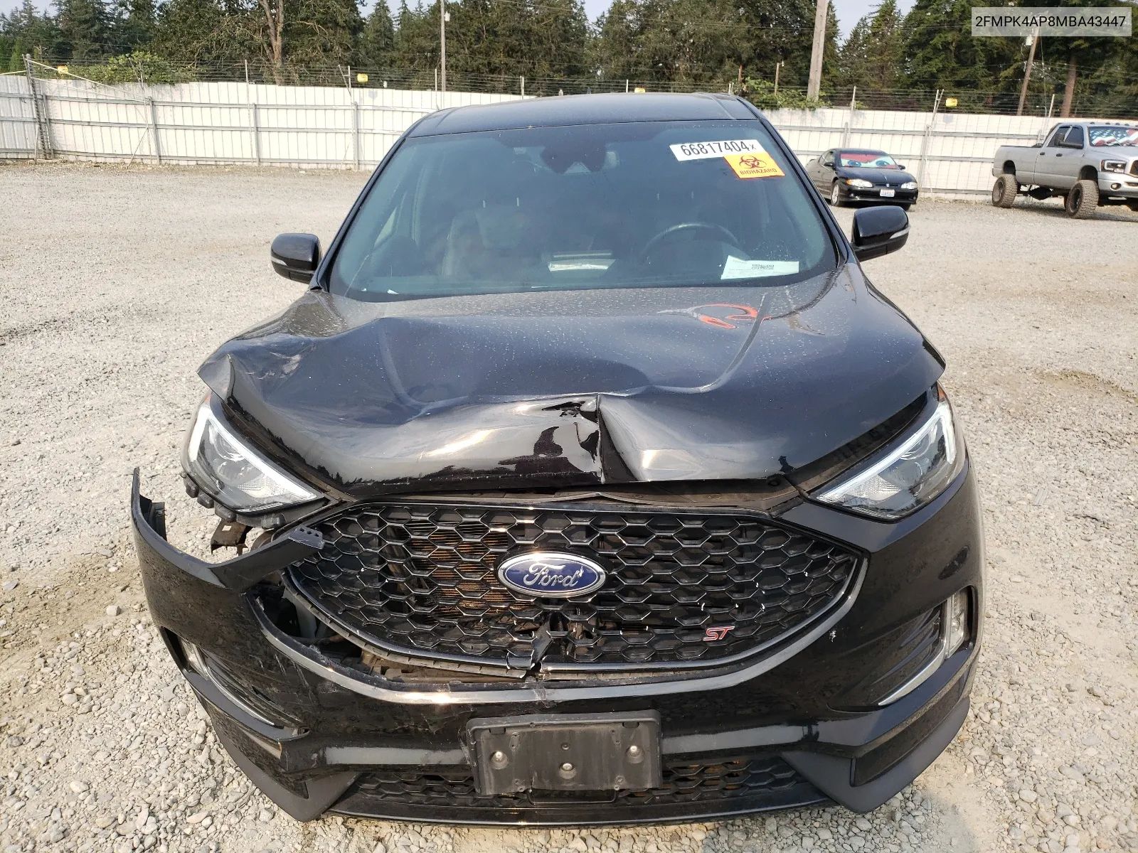 2021 Ford Edge St VIN: 2FMPK4AP8MBA43447 Lot: 66817404