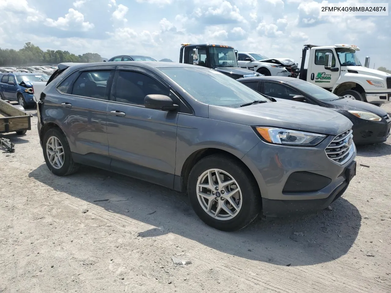 2021 Ford Edge Se VIN: 2FMPK4G98MBA24874 Lot: 67098734